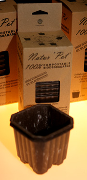 Potte af kartoffelfibre